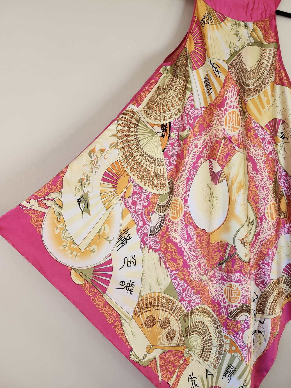 Pink Printed Silk-Look Maxi Dress - Picture 8 of 10